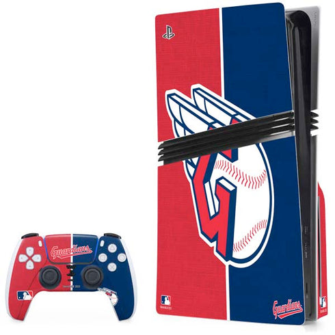 MLB Cleveland Guardians Split PS5 Pro Disk Bundle  Skin